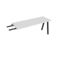 Pracovný stôl UNI A, kolmo reťaziaci, 160x75,5x60 cm, biela/čierna