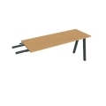 Pracovný stôl UNI A, kolmo reťaziaci, 160x75,5x60 cm, buk/čierna