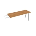 Pracovný stôl UNI A, kolmo reťaziaci, 160x75,5x60 cm, jelša/biela