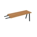 Pracovný stôl UNI A, kolmo reťaziaci, 160x75,5x60 cm, jelša/čierna