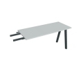 Pracovný stôl UNI A, kolmo reťaziaci, 140x75,5x60 cm, sivá/čierna
