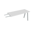 Pracovný stôl UNI A, kolmo reťaziaci, 140x75,5x60 cm, biela/sivá