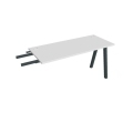 Pracovný stôl UNI A, kolmo reťaziaci, 140x75,5x60 cm, biela/čierna