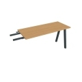 Pracovný stôl UNI A, kolmo reťaziaci, 140x75,5x60 cm, buk/čierna