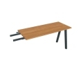 Pracovný stôl UNI A, kolmo reťaziaci, 140x75,5x60 cm, jelša/čierna