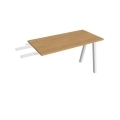 Pracovný stôl UNI A, kolmo reťaziaci, 120x75,5x60 cm, dub/biela