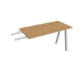 Pracovný stôl UNI A, kolmo reťaziaci, 120x75,5x60 cm, dub/sivá