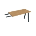 Pracovný stôl UNI A, kolmo reťaziaci, 120x75,5x60 cm, dub/čierna