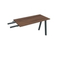 Pracovný stôl UNI A, kolmo reťaziaci, 120x75,5x60 cm, orech/čierna