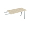 Pracovný stôl UNI A, kolmo reťaziaci, 120x75,5x60 cm, agát/sivá