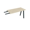 Pracovný stôl UNI A, kolmo reťaziaci, 120x75,5x60 cm, agát/čierna