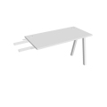 Pracovný stôl UNI A, kolmo reťaziaci, 120x75,5x60 cm, biela/biela