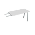 Pracovný stôl UNI A, kolmo reťaziaci, 120x75,5x60 cm, biela/sivá