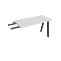 Pracovný stôl UNI A, kolmo reťaziaci, 120x75,5x60 cm, biela/čierna