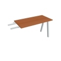 Pracovný stôl UNI A, kolmo reťaziaci, 120x75,5x60 cm, čerešňa/sivá