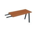 Pracovný stôl UNI A, kolmo reťaziaci, 120x75,5x60 cm, čerešňa/čierna
