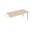 Pracovný stôl UNI A, kolmo reťaziaci, 160x75,5x80 cm, agát/biela