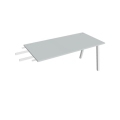 Pracovný stôl UNI A, kolmo reťaziaci, 160x75,5x80 cm, sivá/biela