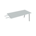Pracovný stôl UNI A, kolmo reťaziaci, 160x75,5x80 cm, sivá/sivá