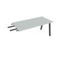 Pracovný stôl UNI A, kolmo reťaziaci, 160x75,5x80 cm, sivá/čierna