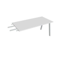 Pracovný stôl UNI A, kolmo reťaziaci, 160x75,5x80 cm, biela/sivá