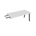 Pracovný stôl UNI A, kolmo reťaziaci, 160x75,5x80 cm, biela/čierna