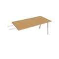 Pracovný stôl UNI A, kolmo reťaziaci, 160x75,5x80 cm, buk/biela