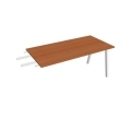 Pracovný stôl UNI A, kolmo reťaziaci, 160x75,5x80 cm, čerešňa/biela