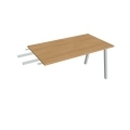Pracovný stôl UNI A, kolmo reťaziaci, 140x75,5x80 cm, dub/sivá