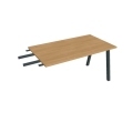 Pracovný stôl UNI A, kolmo reťaziaci, 140x75,5x80 cm, dub/čierna