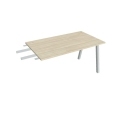 Pracovný stôl UNI A, kolmo reťaziaci, 140x75,5x80 cm, agát/sivá