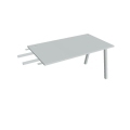 Pracovný stôl UNI A, kolmo reťaziaci, 140x75,5x80 cm, sivá/sivá