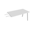 Pracovný stôl UNI A, kolmo reťaziaci, 140x75,5x80 cm, biela/biela