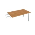 Pracovný stôl UNI A, kolmo reťaziaci, 140x75,5x80 cm, jelša/sivá