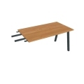 Pracovný stôl UNI A, kolmo reťaziaci, 140x75,5x80 cm, jelša/čierna