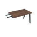 Pracovný stôl UNI A, kolmo reťaziaci, 120x75,5x80 cm, orech/čierna
