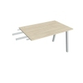 Pracovný stôl UNI A, kolmo reťaziaci, 120x75,5x80 cm, agát/sivá