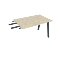 Pracovný stôl UNI A, kolmo reťaziaci, 120x75,5x80 cm, agát/čierna