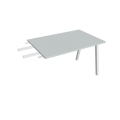 Pracovný stôl UNI A, kolmo reťaziaci, 120x75,5x80 cm, sivá/biela