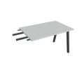 Pracovný stôl UNI A, kolmo reťaziaci, 120x75,5x80 cm, sivá/čierna