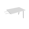 Pracovný stôl UNI A, kolmo reťaziaci, 120x75,5x80 cm, biela/biela
