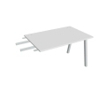 Pracovný stôl UNI A, kolmo reťaziaci, 120x75,5x80 cm, biela/sivá