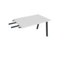 Pracovný stôl UNI A, kolmo reťaziaci, 120x75,5x80 cm, biela/čierna