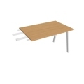 Pracovný stôl UNI A, kolmo reťaziaci, 120x75,5x80 cm, buk/biela