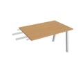 Pracovný stôl UNI A, kolmo reťaziaci, 120x75,5x80 cm, buk/sivá