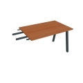 Pracovný stôl UNI A, kolmo reťaziaci, 120x75,5x80 cm, čerešňa/čierna