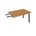 Pracovný stôl UNI A, kolmo reťaziaci, 120x75,5x80 cm, jelša/čierna