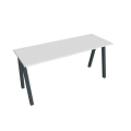 Pracovný stôl UNI A, 160x75,5x60 cm, biela/čierna