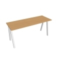 Pracovný stôl UNI A, 160x75,5x60 cm, buk/biela