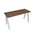 Pracovný stôl UNI A, 140x75,5x60 cm, orech/sivá